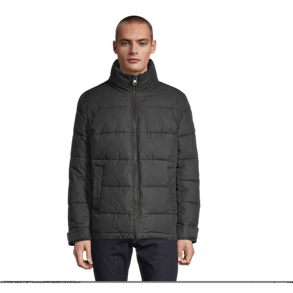 Calvin Klein Men's Cotton Distressed Puffer Jacket Grey Size L $225